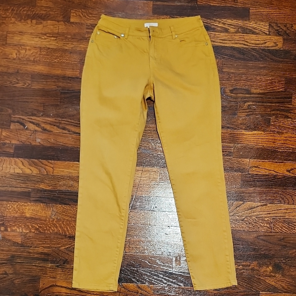 Eric Mustard Yellow Super Soft Denim Straight Leg Women's Jeans Relaxed Fit